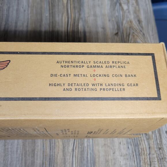 Vintage Wings of Texaco 1932 Northrop Gamma, Ertl Coin Bank - Picture 4 of 9